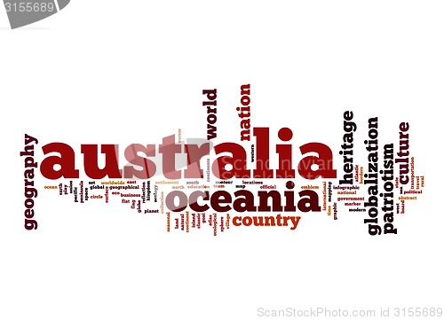 Image of Australia word cloud