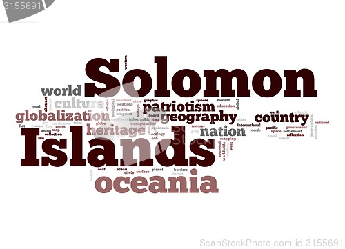 Image of Solomon Islands word cloud