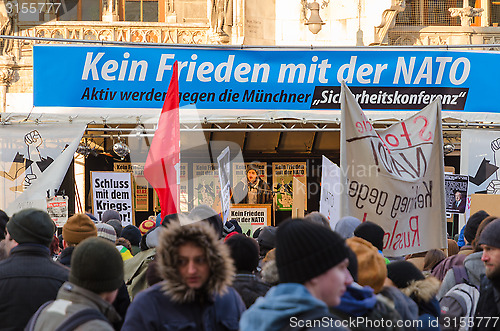 Image of European anti-NATO protest meeting