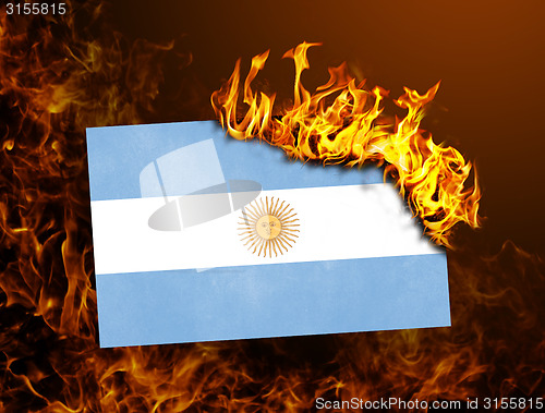 Image of Flag burning - Argentina