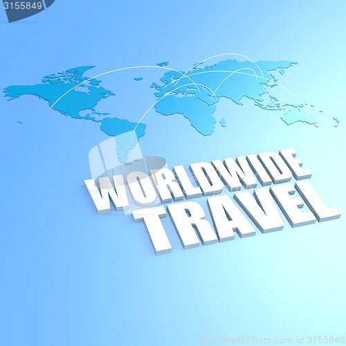 Image of Worldwide travel world map