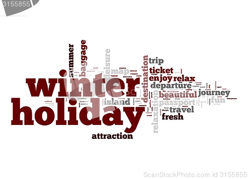 Image of Winter holiday word cloud