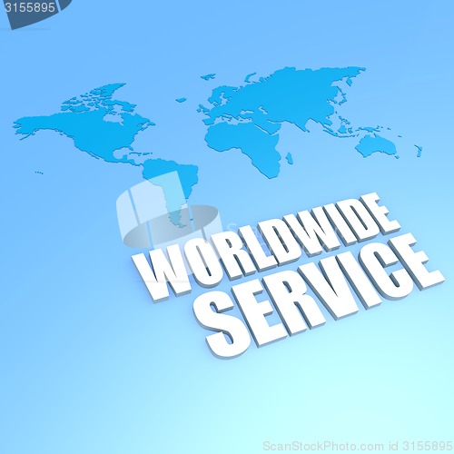 Image of Worldwide service world map