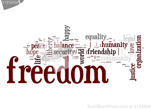 Image of Freedom word cloud