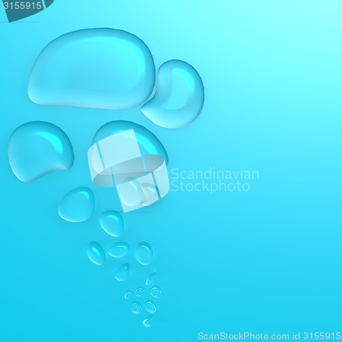 Image of Blue water droplet