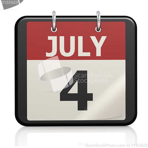 Image of July 4, Independence Day calander