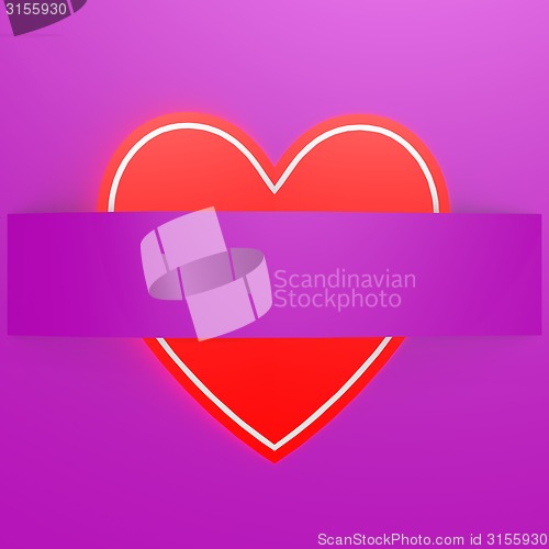 Image of Red love shape