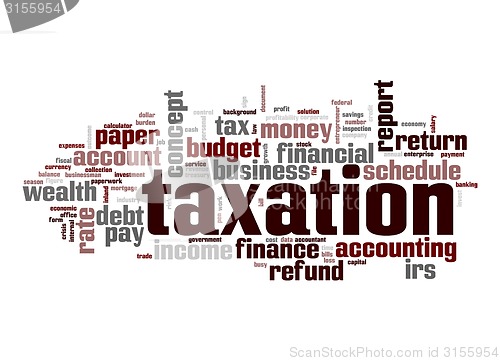 Image of Taxation word cloud