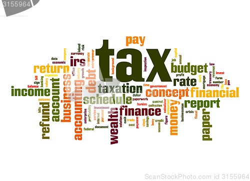 Image of Tax word cloud