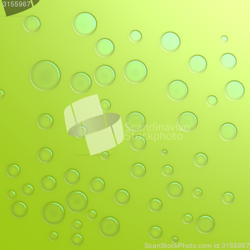 Image of Green water droplet