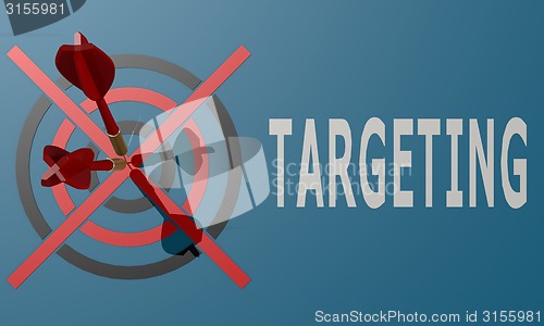 Image of Dart board blue targeting