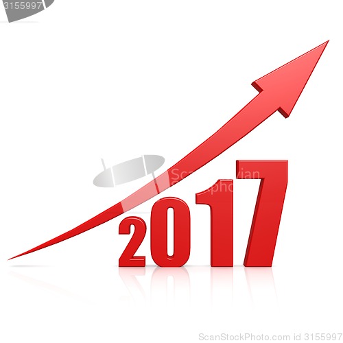 Image of 2017 growth red arrow