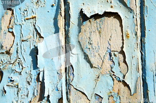 Image of stripped paint in the blue  
