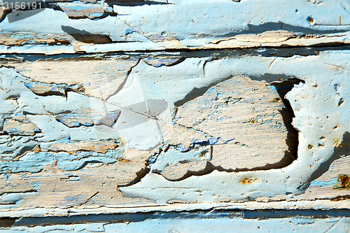Image of dirty stripped  in   wood door rusty 