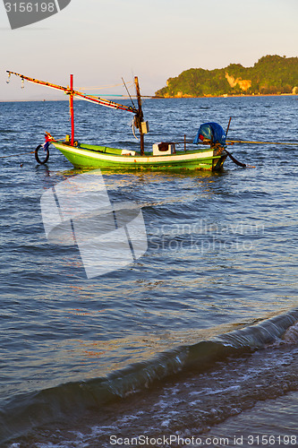 Image of sunrise asia in the  lomprayah bay white  beach    