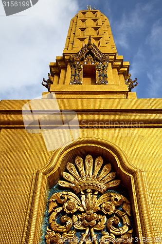 Image of thailand bangkok abstract cross metal gold in the 
