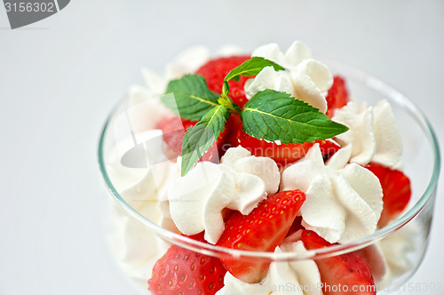Image of strawberry with cream