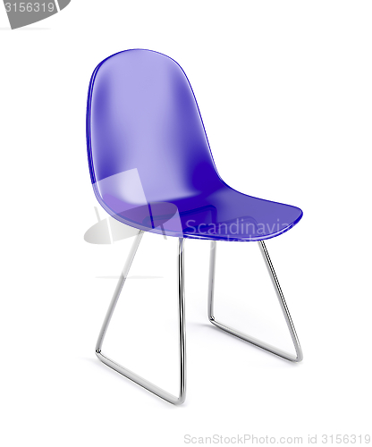 Image of Blue plastic chair