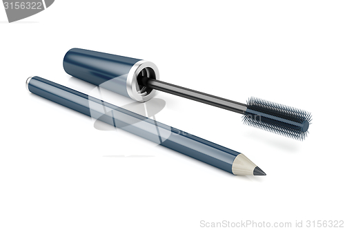 Image of Mascara and eye pencil