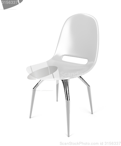 Image of White plastic chair