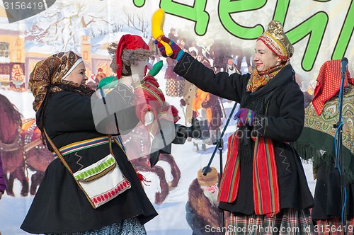 Image of Petrushka fights by baton