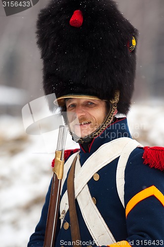 Image of Russian musketeer with rifle