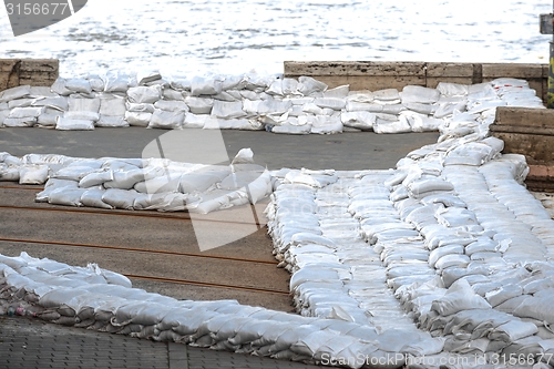 Image of White sandbags 