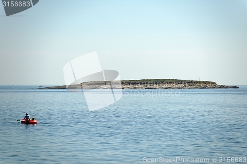 Image of Scenic view of a small island