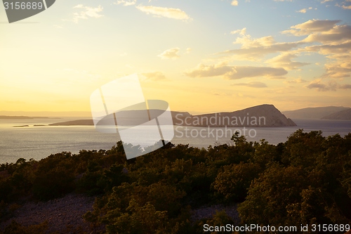 Image of Scenic view of a small island