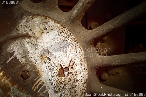 Image of Industrial worn metal closeup photo