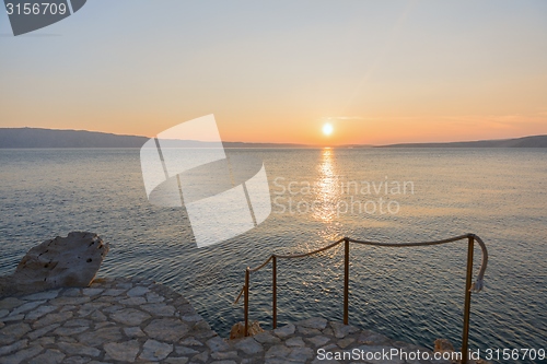 Image of Scenic view of a small island