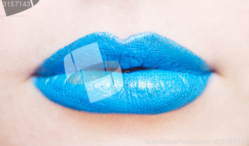 Image of blue lipstick