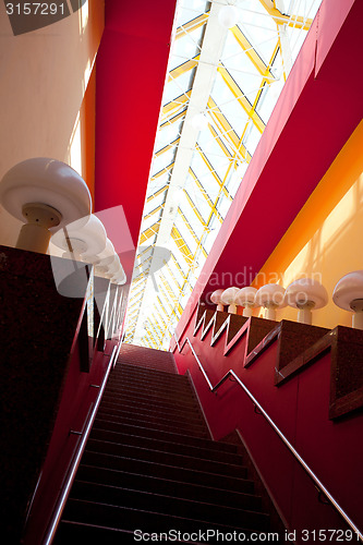 Image of Interior of an old covered bridge