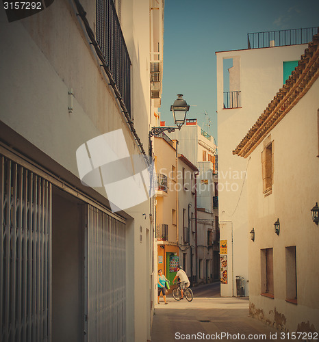 Image of Tossa de Mar, Catalonia, the streets of the old town