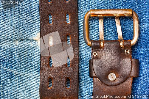 Image of vintage leather belt
