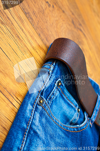 Image of Aged blue jeans part