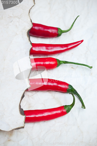 Image of red hot chili peppers