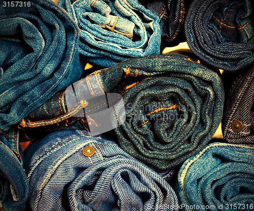 Image of Jeans trousers rolls