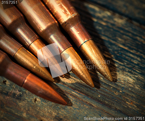 Image of Still life with several rifle cartridges