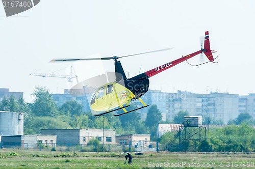 Image of Piloting of Eurocopter AS-350 on airshow