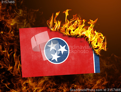 Image of Flag burning - Tennessee