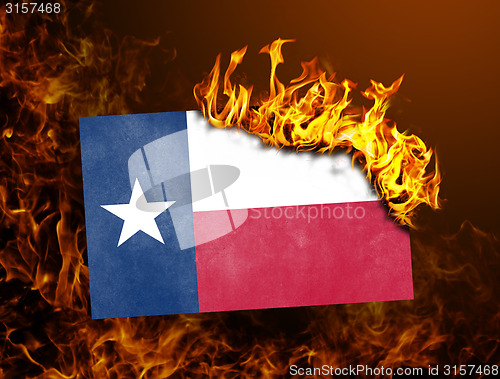 Image of Flag burning - Texas