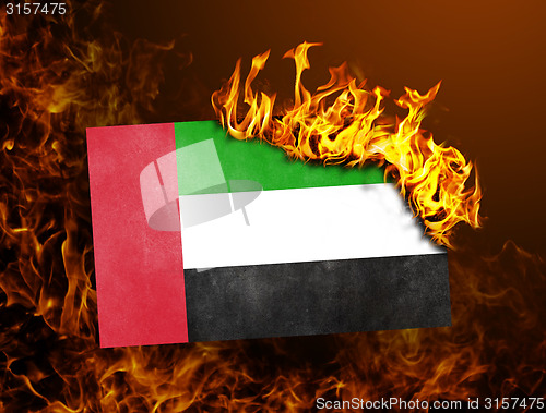 Image of Flag burning - United Arab Emirates