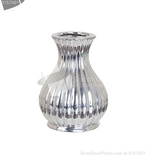 Image of Silver vase isolated