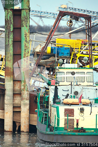 Image of Ships moored at a shipyard