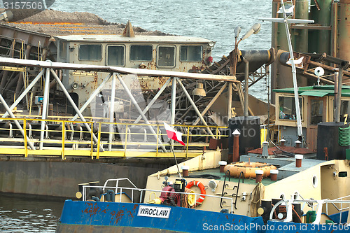 Image of Ships moored at a shipyard