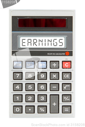 Image of Old calculator - earnings