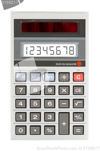 Image of Old calculator showing a range of numbers