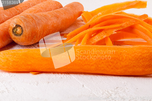 Image of Fresh peeled carrots