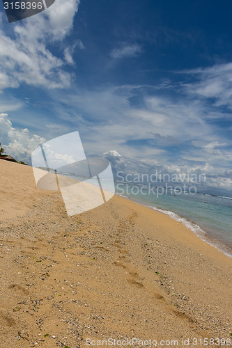 Image of Beautiful tropical beach with lush vegetation